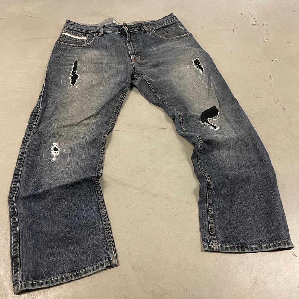 Vintage Y2K distressed paco baggy jeans 34x28